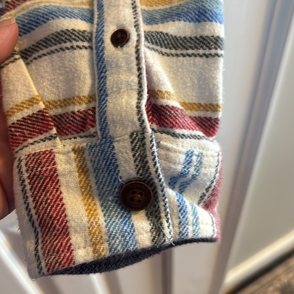 Billabong Baja Plaid Hooded Flannel Shirt, front pockets , size Large - Picture 8 of 10